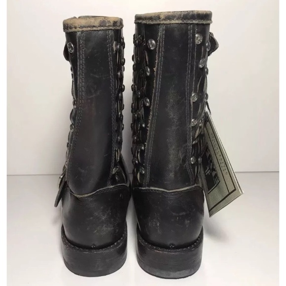 Frye Jenna Stud Leather Biker Boots - Picture 5 of 6